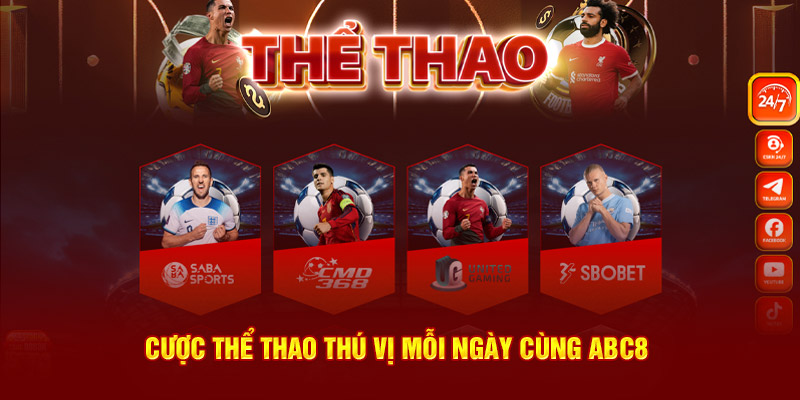 Cược thể thao thú vị mỗi ngày cùng ABC8